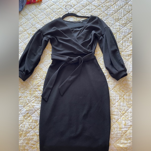 Boohoo black midi dress - Picture 1 of 1